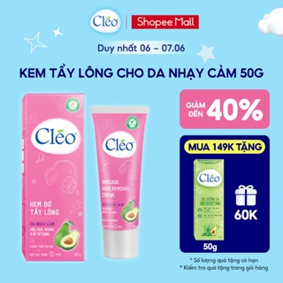 Kem Tẩy Lông Cho Da Nhạy Cảm Cleo Avocado Hair Removal Cream Sensitive Skin 25g/50g