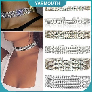 Vòng cổ choker đính kim cương giả lấp lánh