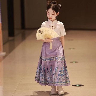 Hán phục cho bé gá/bộ hán phục phong cách trung hoa cổ điển cho bé gái