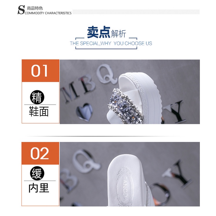 Dép Đế Xuồng Dày 12cm Thời Trang Mùa Hè Cho Nữ