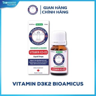 Vitamin K2+D3 BioAmicus 10ml (0M+) giúp bé tăng hấp thu calci