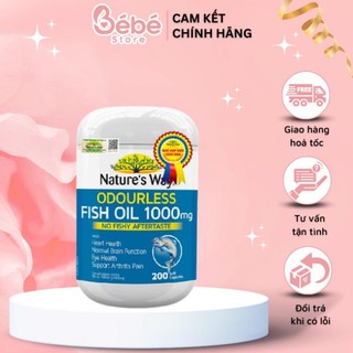 Nature's way odourless fish oil 1000mg - dầu cá thiên nhiên không mùi của úc