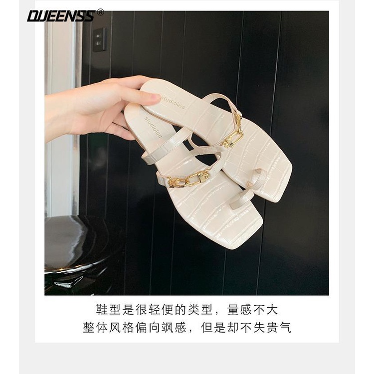 Dép Đế Bằng Mũi Vuông Họa Tiết Da Cá Sấu Thời Trang Cho Nữ