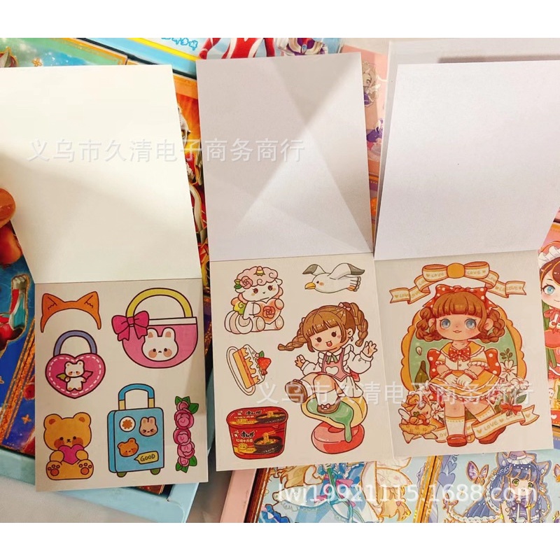 Sổ sticker 12 trang hình dán Sanrio, bé gái