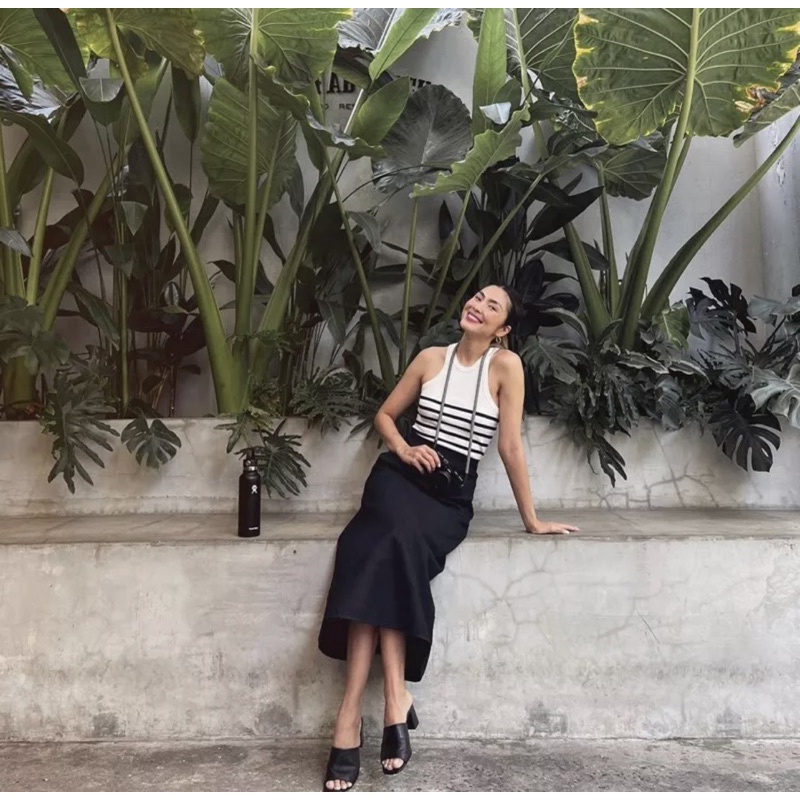 Áo ba lỗ dệt kim hoạ tiết kẻ ngang Za.ra