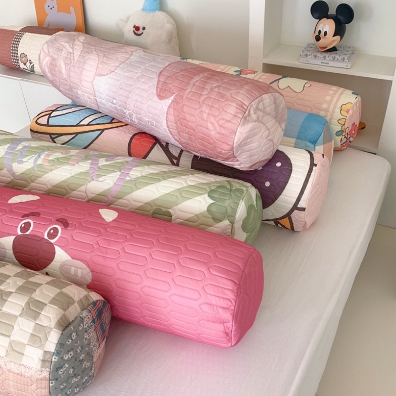 Vỏ gối ôm cao su non thun lạnh cao cấp có khoá kéo tiện lợi , Vỏ gối ôm cao su non Latex 5D 35x110cm nhiều hoạ tiết