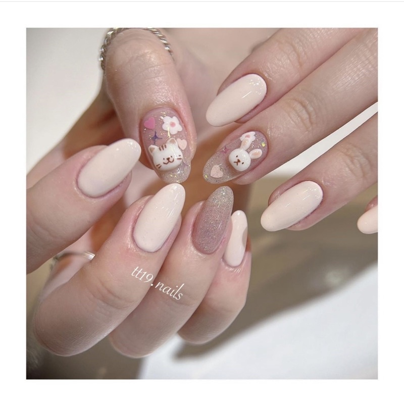 Nhũ mix hình Tone màu Pastel