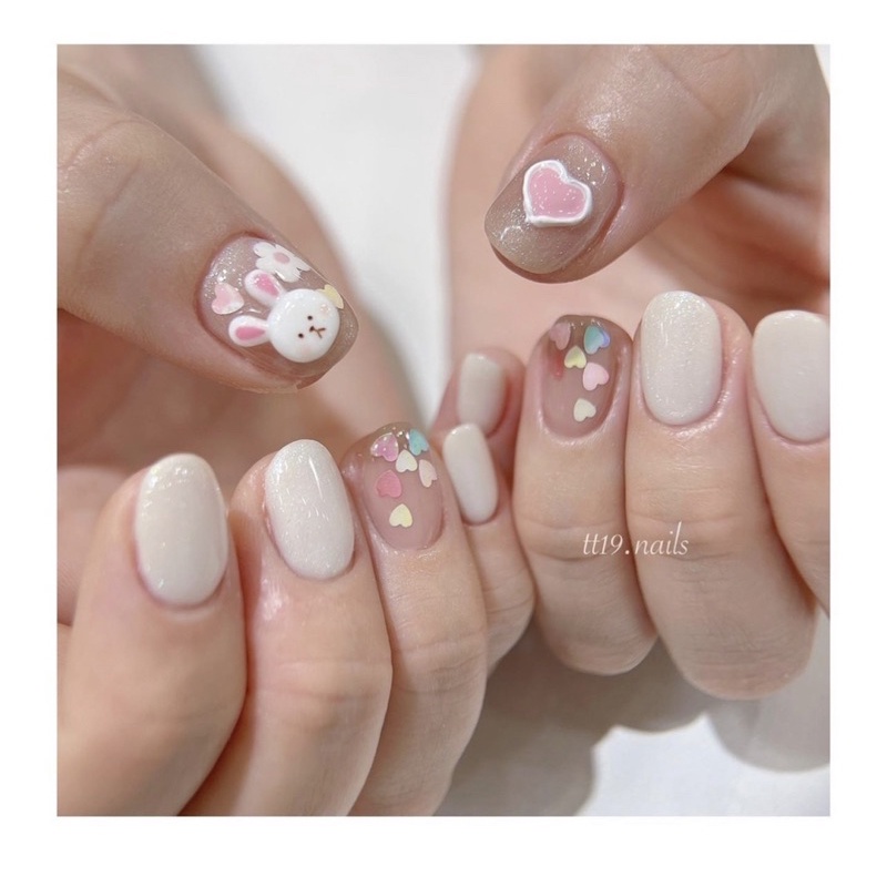 Nhũ mix hình Tone màu Pastel