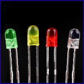 Gói 10 con - led các loại - led đục, siêu sáng, phủ màu, phi 3, phi 5, 3mm, 5mm màu đỏ, xanh lá, xanh dương, vàng, trắng