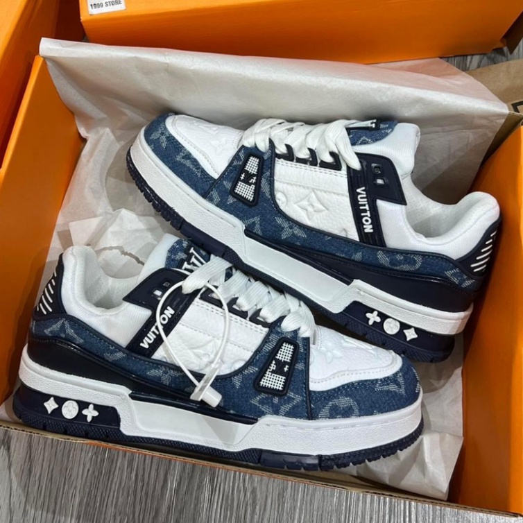 Giày thể thao/sneaker LV thời thượng đủ black color xanh lá đỏ hồng phối đồ kết hợp cực chất, giày Louis Vuitton Trainer | BigBuy360 - bigbuy360.vn