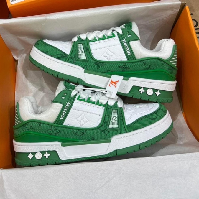 Giày thể thao/sneaker LV thời thượng đủ black color xanh lá đỏ hồng phối đồ kết hợp cực chất, giày Louis Vuitton Trainer | BigBuy360 - bigbuy360.vn