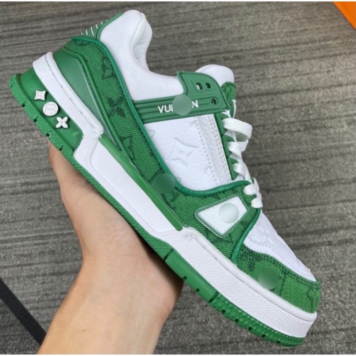 Giày thể thao/sneaker LV thời thượng đủ black color xanh lá đỏ hồng phối đồ kết hợp cực chất, giày Louis Vuitton Trainer | BigBuy360 - bigbuy360.vn