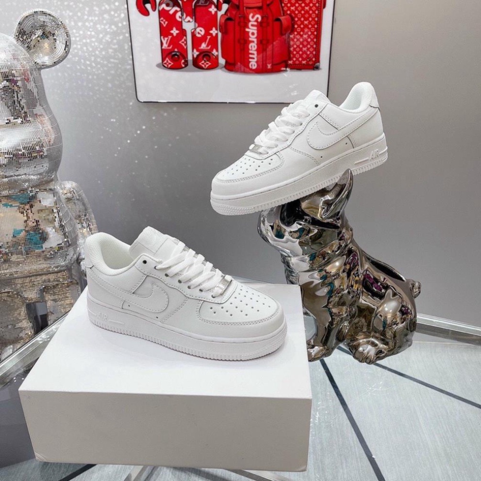 Giày AF1 trắng full , Giày Sport giới tính air force 1 dây thừng , vệt nâu đen xám , xanh đỏ | BigBuy360 - bigbuy360.vn