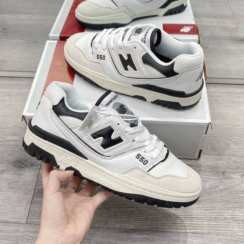 Giày NB 550 đen trắng, Giày Sport New Balance White black hot 2023 Full Box | BigBuy360 - bigbuy360.vn