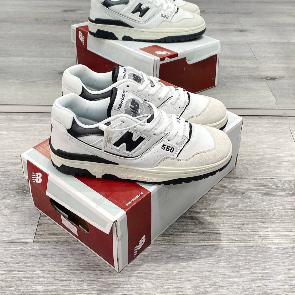 Giày NB 550 đen trắng, Giày Sport New Balance White black hot 2023 Full Box | BigBuy360 - bigbuy360.vn