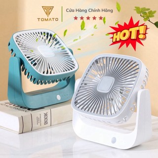 Quạt mini để bàn, quạt tích điện xoay 270 độ, pin khủng,hot nhất 2023 - Tomato.Store