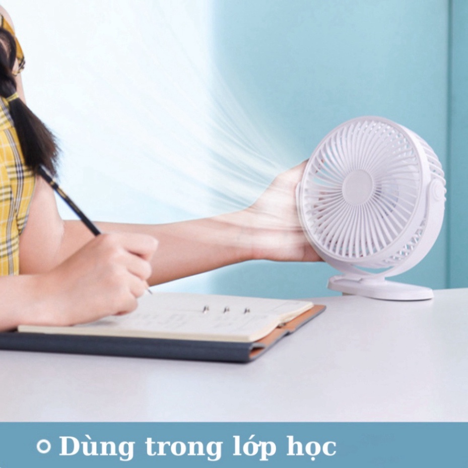 Quạt tích điện 15000mAh,10000mAh Quạt kẹp mini 20h giờ liên tục - Bảo hành 15 tháng