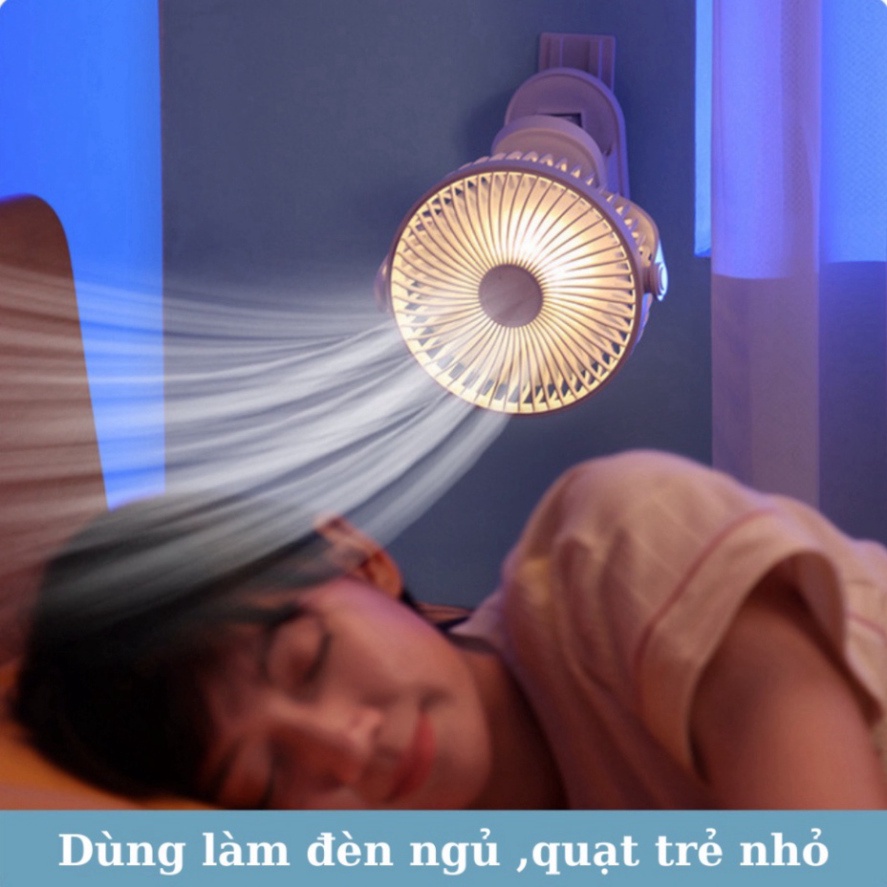 Quạt tích điện 15000mAh,10000mAh Quạt kẹp mini 20h giờ liên tục - Bảo hành 15 tháng