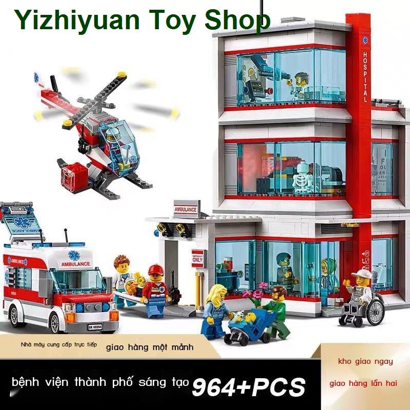 🔥 COD&Bán nóng 🌟Bộ sưu tập  City tương thích cho bé trai lắp ráp đồ chơi xây dựng trụ sở bệnh viện xe cứu thương c