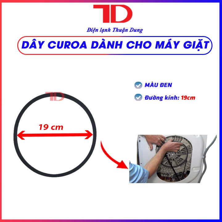 Dây curoa máy giặt cửa trên lồng đứng M19.5 - Vật Tư Điện Lạnh