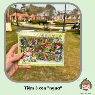 Set 8 tấm sticker trong và đục