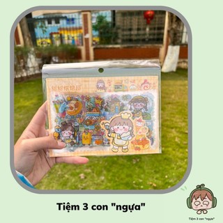 Set 8 tấm sticker trong và đục