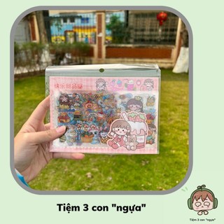 Set 8 tấm sticker trong và đục
