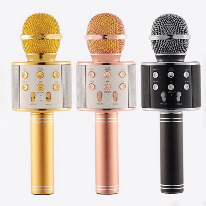 Mic Hát Karaoke Bluetooth Không Dây Tiện Lợi