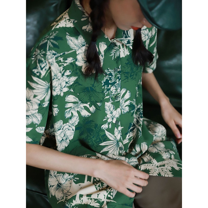 Áo Sơ Mi Tay Ngắn Phong Cách Hawaii Đường Phố Thời Trang Mùa Hè Mới Cho Nữ