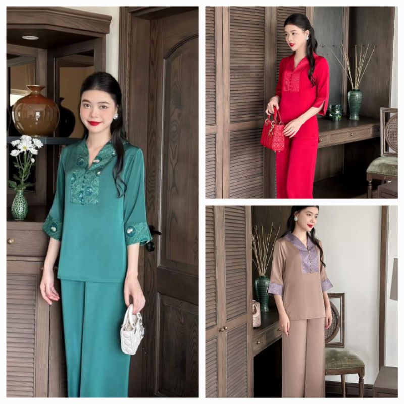 Bộ đi chùa pháp phục đi lễ chùa cao cấp - AB03