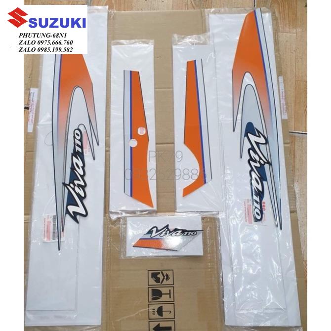 Bộ Tem SUZUKI Viva 110 (Tem Zin Chính Hãng).