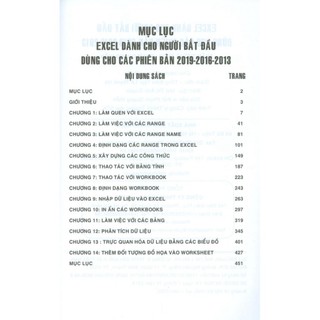 Sách - Excel Dành Cho Người Mới Bắt Đầu (Dành Cho Các Phiên Bản 2019 - 2016 - 2013) STK