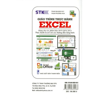Sách - Excel Dành Cho Người Mới Bắt Đầu (Dành Cho Các Phiên Bản 2019 - 2016 - 2013) STK
