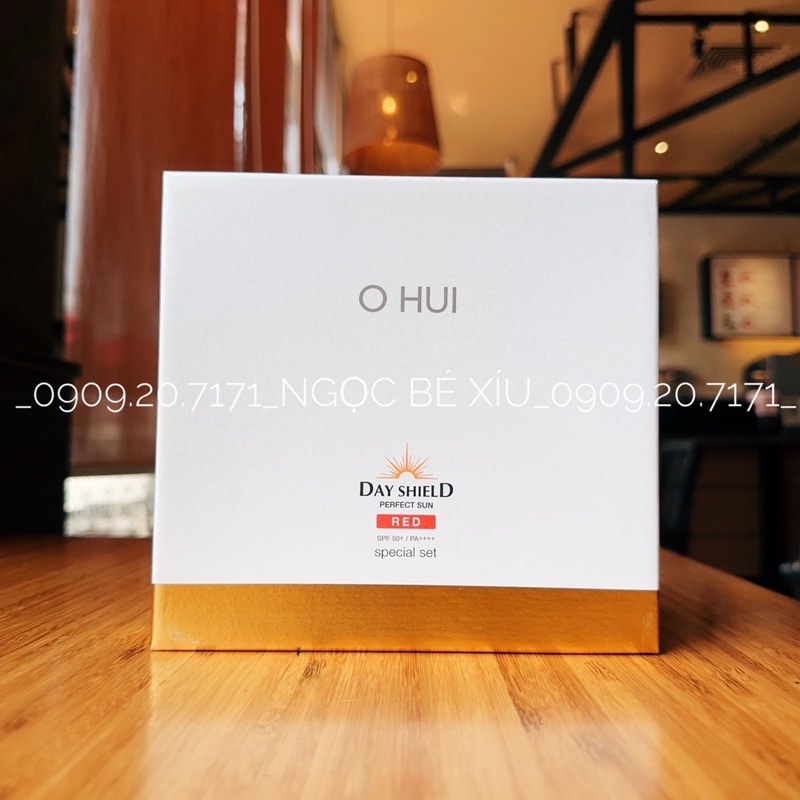 SET CHỐNG NẮNG OHUI DAY SHILED PERFECT SUN BLACK/RED SPF50+/PA+++