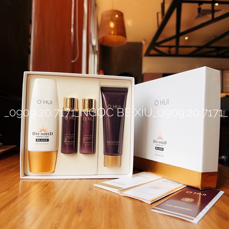 SET CHỐNG NẮNG OHUI DAY SHILED PERFECT SUN BLACK/RED SPF50+/PA+++