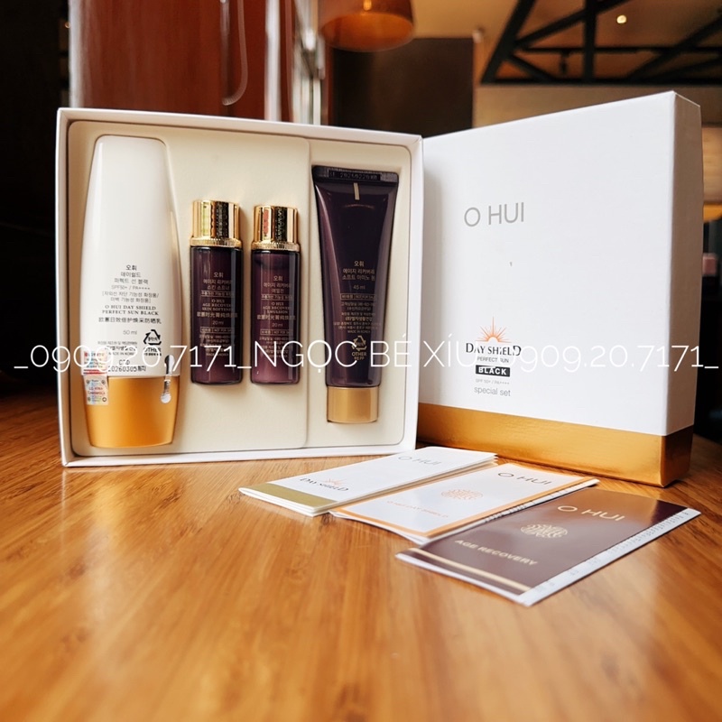 SET CHỐNG NẮNG OHUI DAY SHILED PERFECT SUN BLACK/RED SPF50+/PA+++