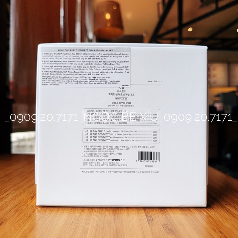 SET CHỐNG NẮNG OHUI DAY SHILED PERFECT SUN BLACK/RED SPF50+/PA+++