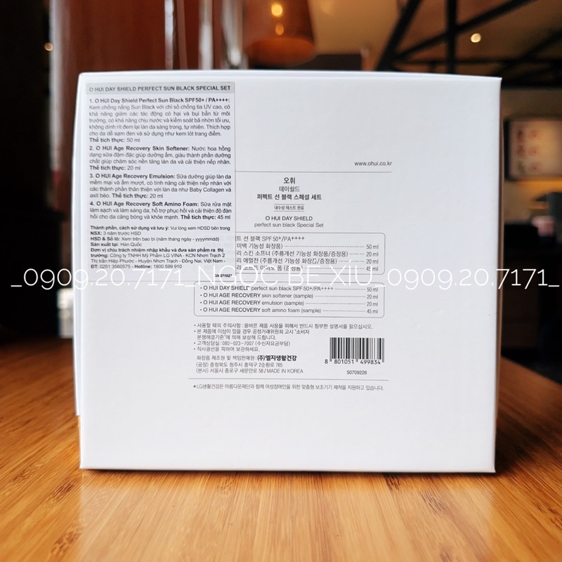 SET CHỐNG NẮNG OHUI DAY SHILED PERFECT SUN BLACK/RED SPF50+/PA+++