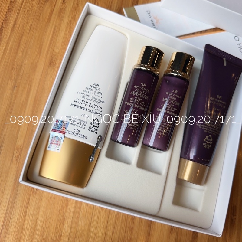 SET CHỐNG NẮNG OHUI DAY SHILED PERFECT SUN BLACK/RED SPF50+/PA+++