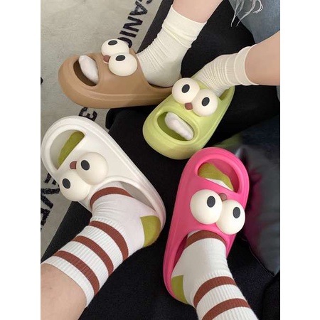 Dép Nữ Sinh Đôi Mắt To Dễ Thương Mùa Hè Đáy Dày Ở Nhà
