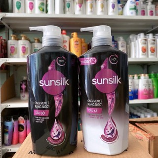 Combo dầu gội sunsilk 650g + dầu xả sunsilk 640g óng mượt rạng ngời