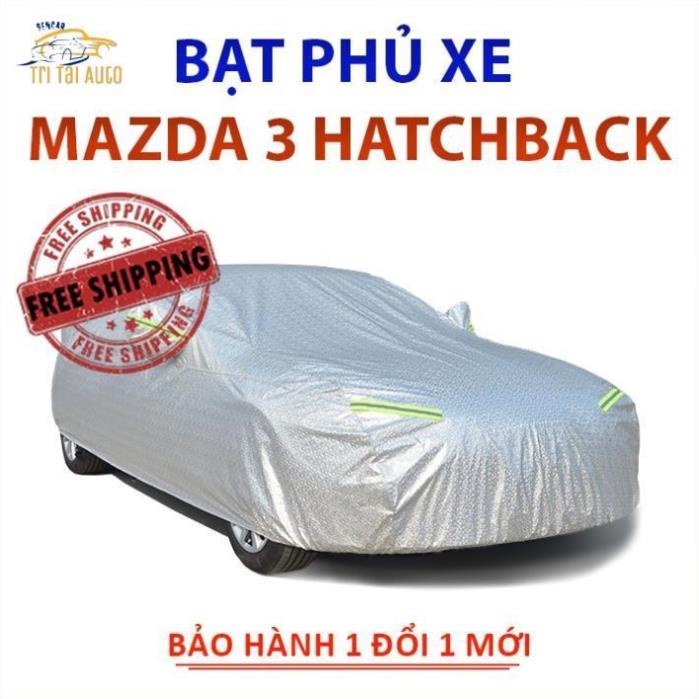 Bạt che phủ xe ô tô 5 chỗ Mazda 3 Hatchback chống nắng mưa bụi bẩn, bạt trùm xe ô tô 3 lớp chống nóng không thấm nước