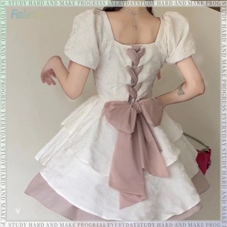 Váy Liền Cổ Vuông Kiểu Pháp Váy Phồng Nữ Váy Búp Bê