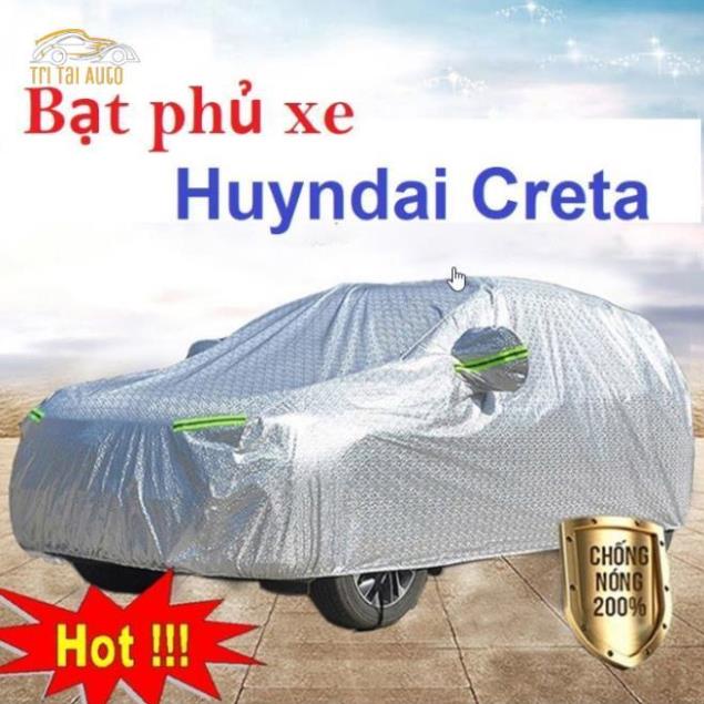 Bạt phủ xe, bạt trùm xe Hyundai Creta 2022 - Tráng Nhôm 3 Lớp