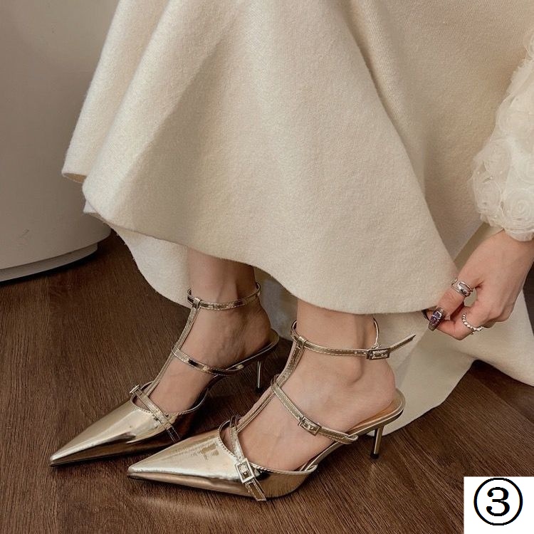 Sandal Cao Gót Mũi Nhọn Thiết Kế Mới Thời Trang Mùa Xuân Hè 2023 Dành Cho Nữ