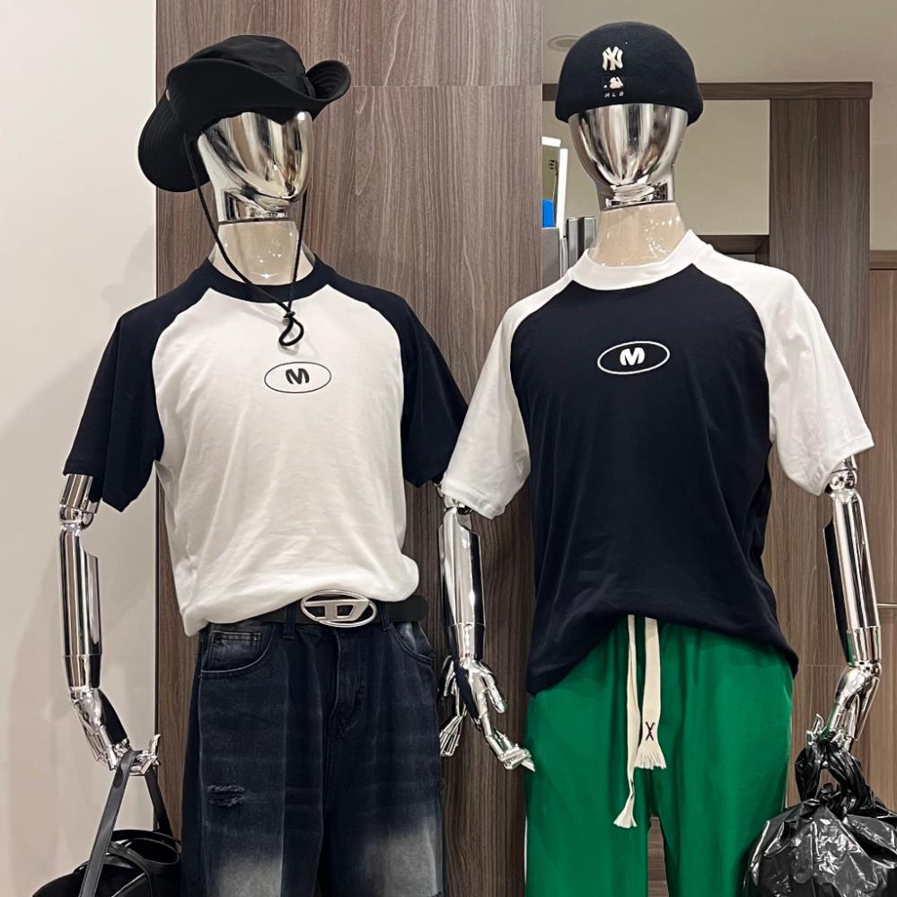 Áo Baby Tee Logo Boxy Mix Tay Nam Nữ Siêu hot Ver 2 - Vintage