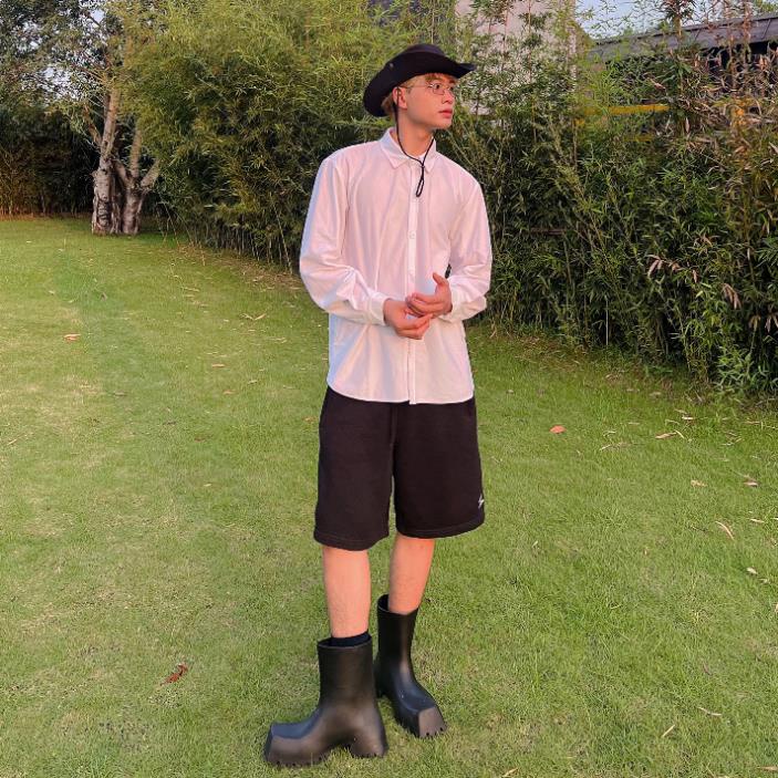 Áo Sơmi Trắng Tay Phồng Nam Nữ Hàng thiết kế - Mullet