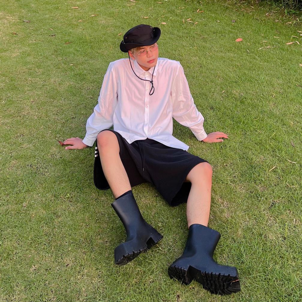 Áo Sơmi Trắng Tay Phồng Nam Nữ Hàng thiết kế - Mullet