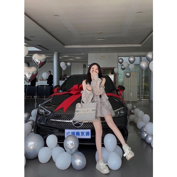 Áo voan tơ trễ vai hàng Quảng Châu xinh xắn