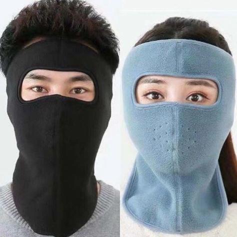Khẩu Trang Ninja Vải Nỉ Dán Gáy Che Kín Mặt Tai,Chống Nắng Chạy Xe loại trùm cổ